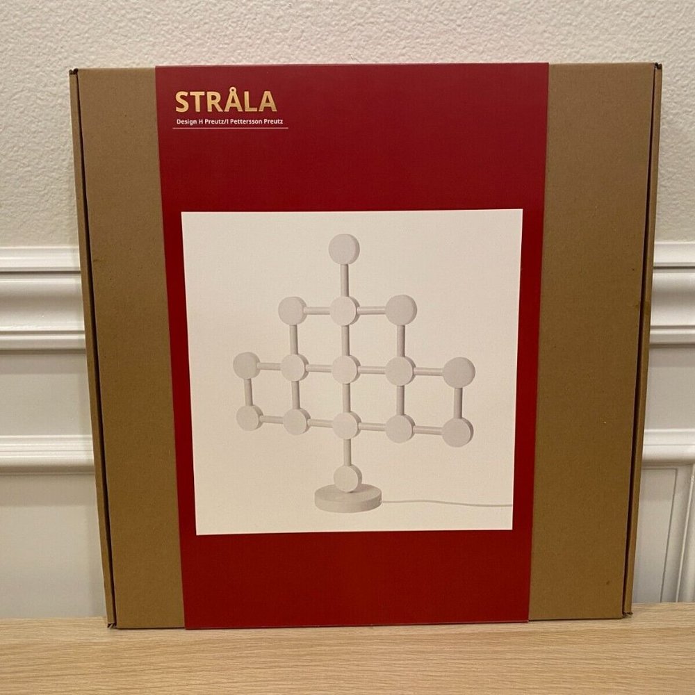 New ! IKEA STRALA STRÅLA LED Table Lamp White 18 1/2" 705.628.55